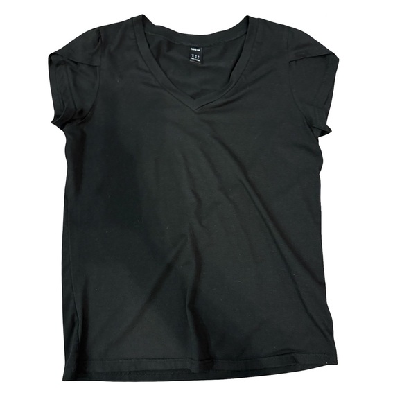 Black V-Neck Tee Bundle 3-Pack Basic Short Sleeve Tops Size Small - Picture 4 of 5